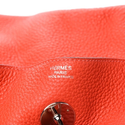 Hermes Taurillon Clemence Lindy 30 Rouge Pivoine 6 of 10