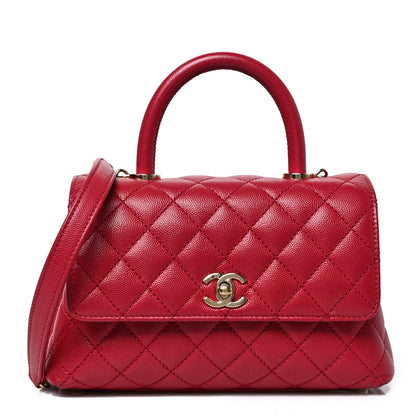 Chanel Caviar Quilted Mini Coco Handle Flap Dark Pink 1 of 9