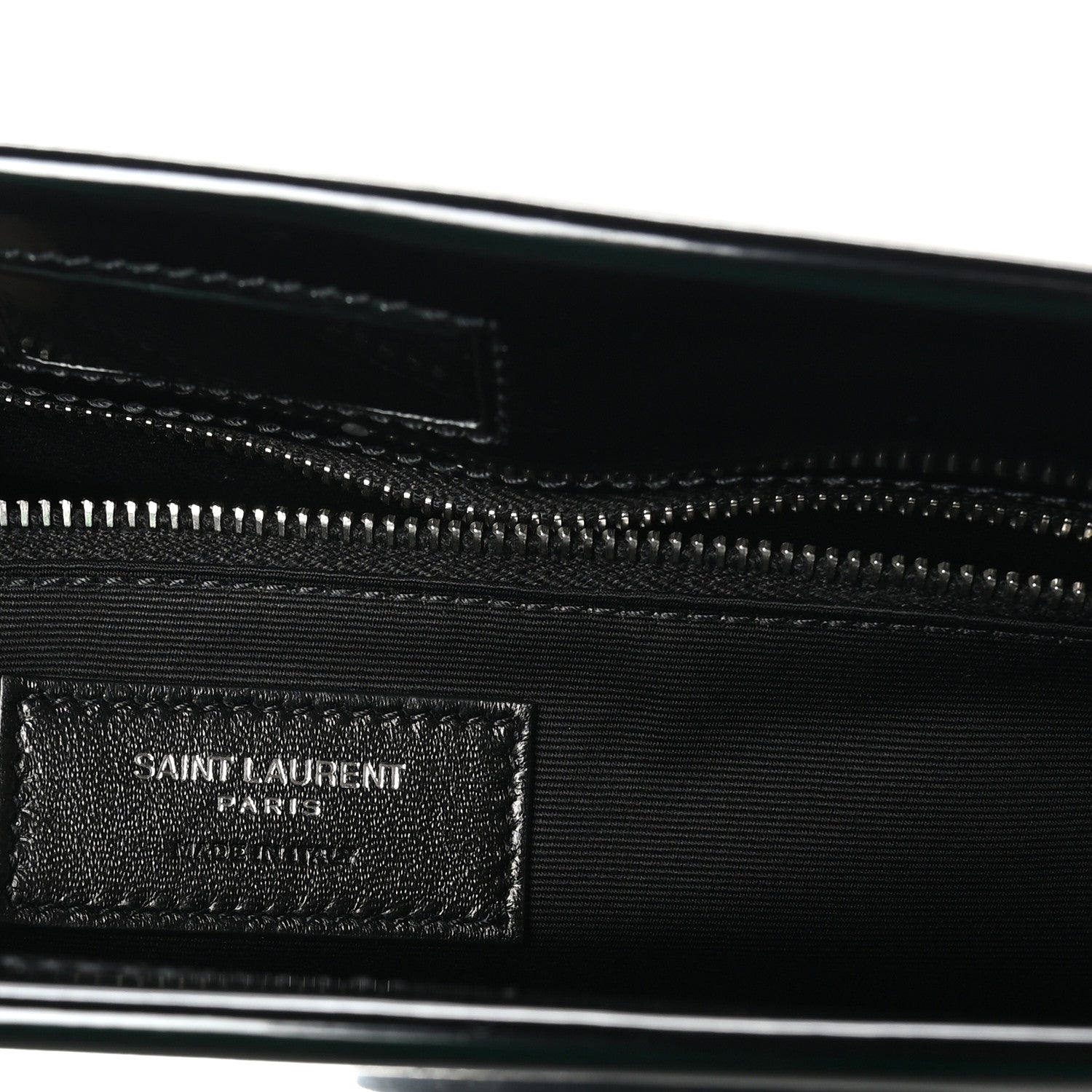 Saint Laurent Patent Calfskin Suzanne Shopping Tote Black 12 of 17