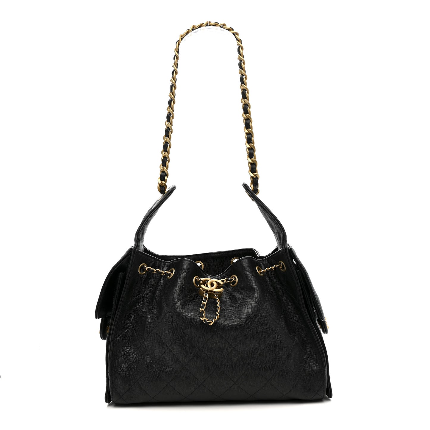 Caviar Quilted Small Chanel 25 Handbag Black