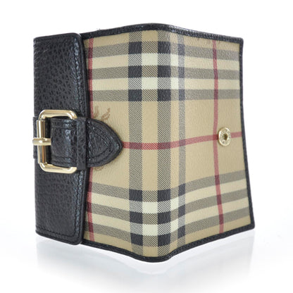 Burberry Haymarket Check Compact Wallet Black 5 of 8