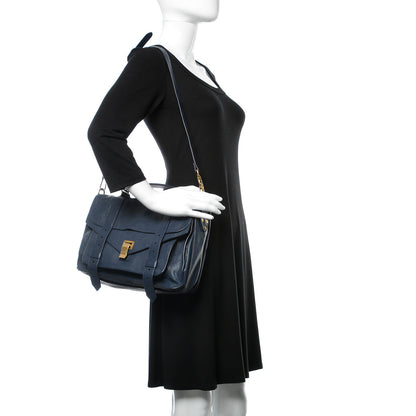 Proenza Schouler Lambskin Medium PS1 Satchel Midnight 2 of 11