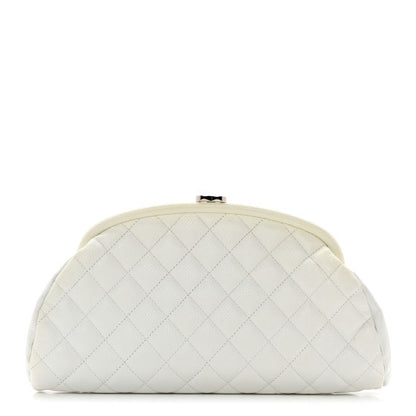 Chanel Caviar Quilted Timeless Clutch White 1 of 12