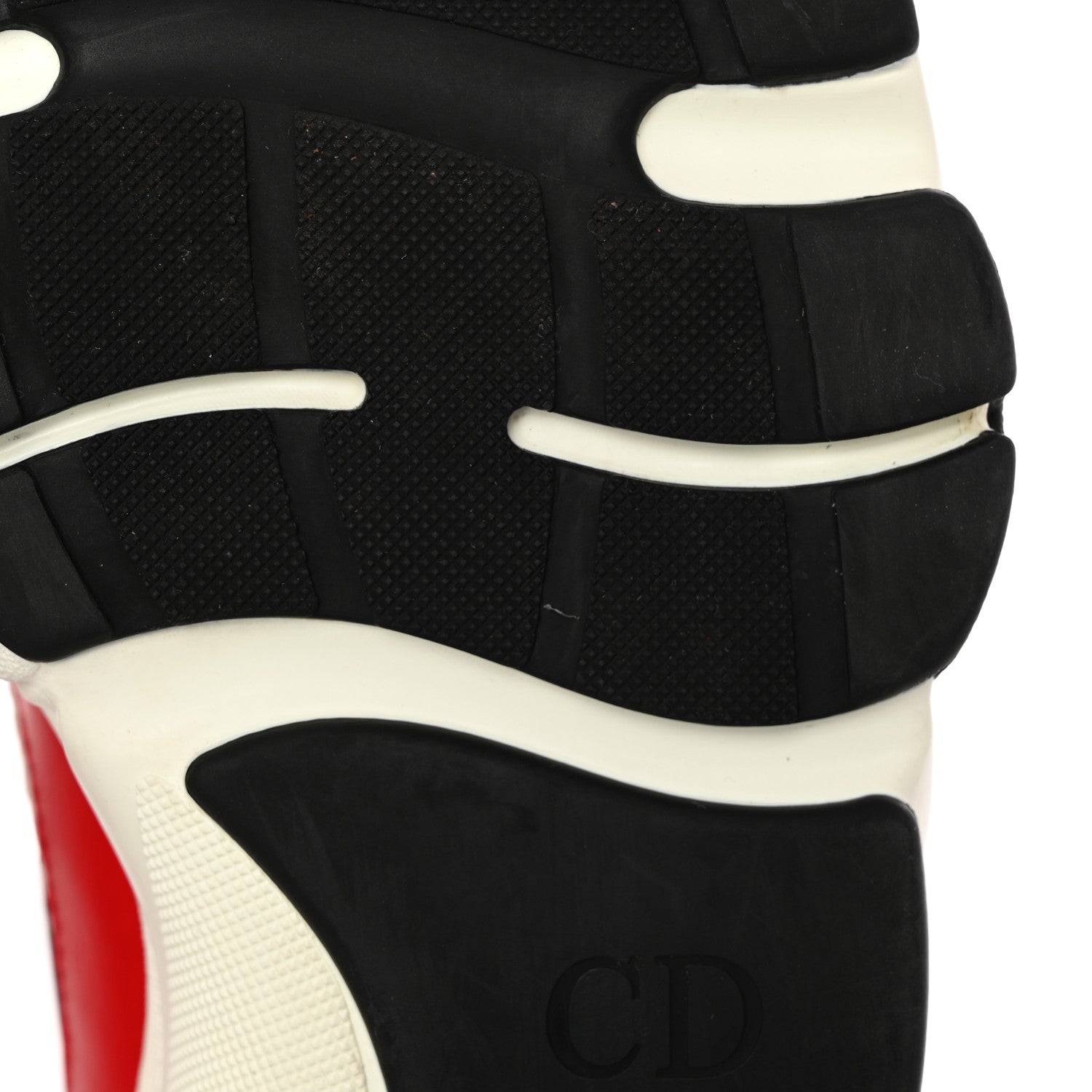 Christian Dior Technical Mesh Calfskin Mens B22 Sneakers 44 Black White Red 13 of 15