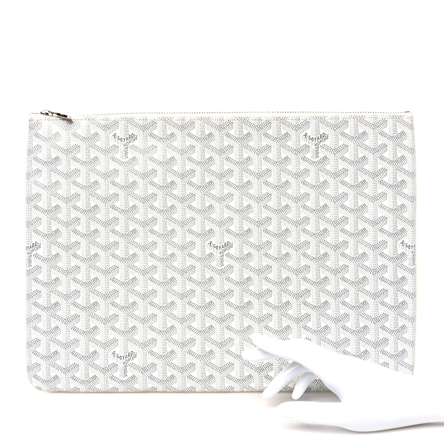 Goyard Goyardine Senat Pochette GM White 2 of 7
