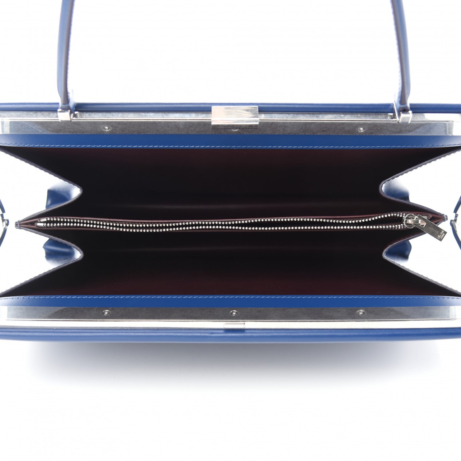 Celine Patina Box Calfskin Medium Clasp Bag Lazuli 5 of 10