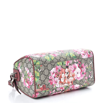 Gucci GG Supreme Monogram Blooms Small Boston Beige Multicolor Dry Rose 4 of 11