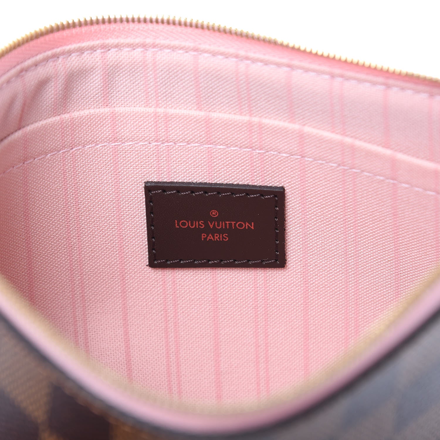 Louis Vuitton Damier Ebene Neverfull MM GM Pochette Rose Ballerine 6 of 7