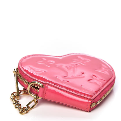 Louis Vuitton Vernis Heart Coin Purse Rose Pop 4 of 9
