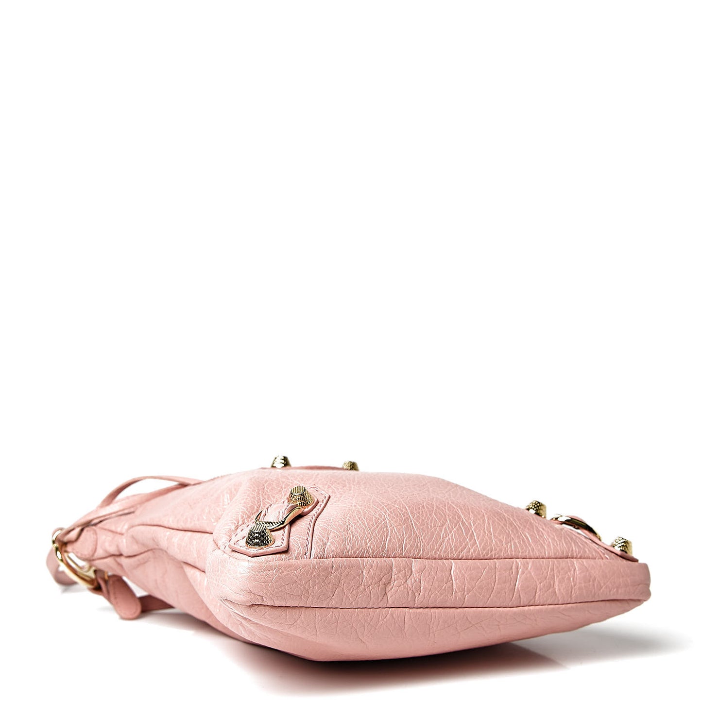 Agneau Giant 12 Gold Hardware Flat Crossbody Rose Peche