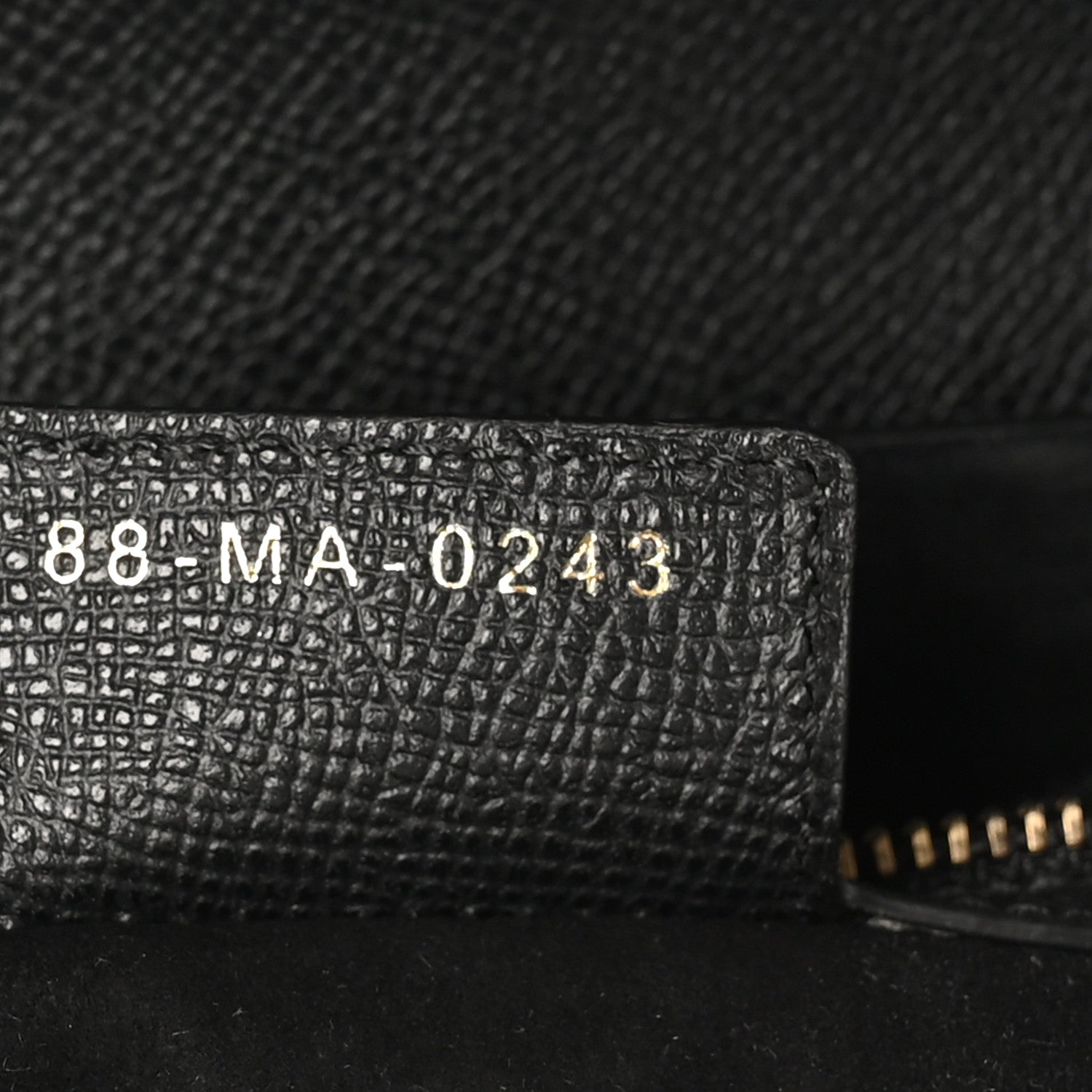 Christian Dior Grained Calfskin Saddle Bag With Strap Black 7 of 10