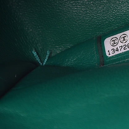Chanel Lambskin Chevron Quilted Maxi Single Flap Green 8 of 8