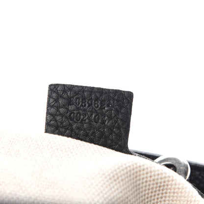 Gucci Pebbled Calfskin Studded Medium Soho Chain Shoulder Bag Black 9 of 10