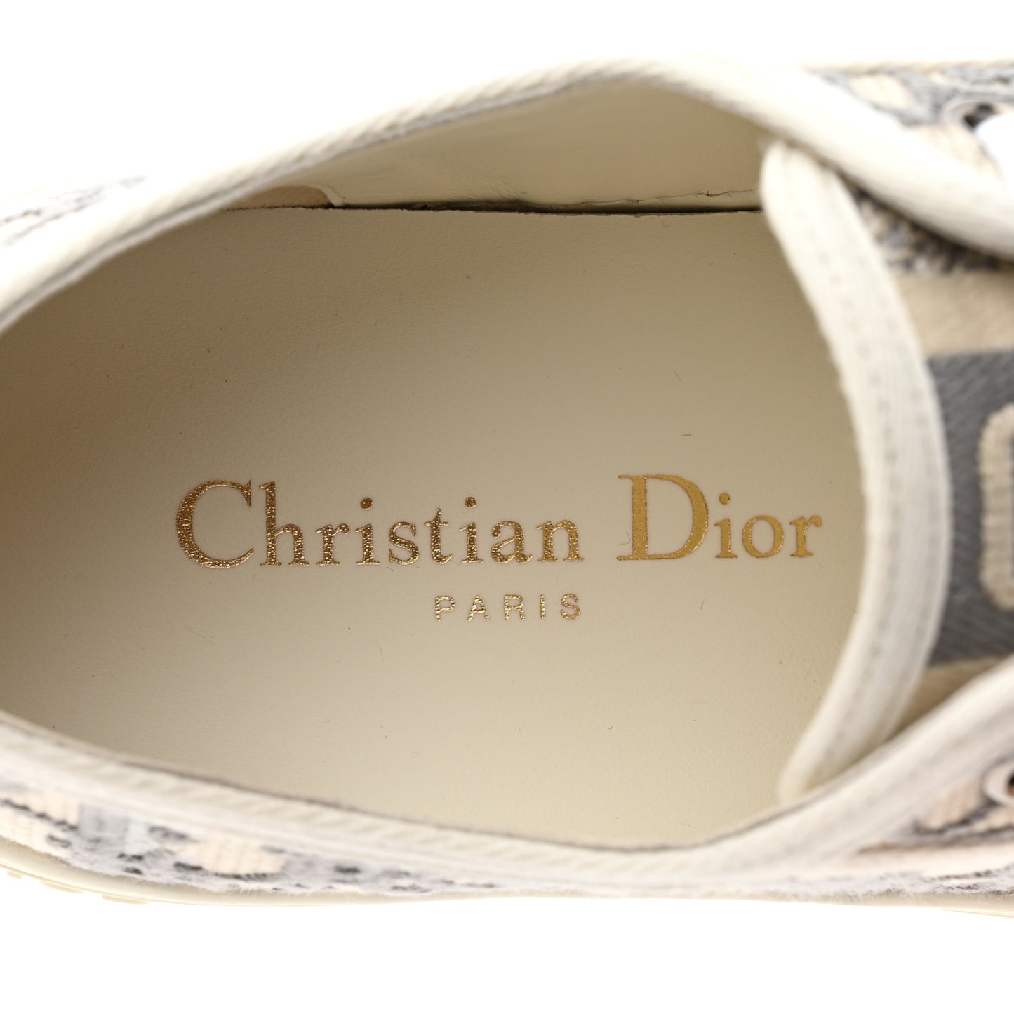 Canvas Oblique Walk'N'Dior Low Top Sneakers 35 Grey Stone