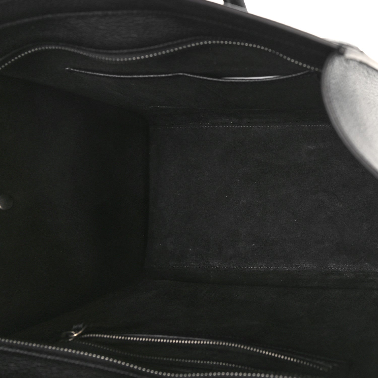 Celine Drummed Calfskin Mini Luggage Black 5 of 9