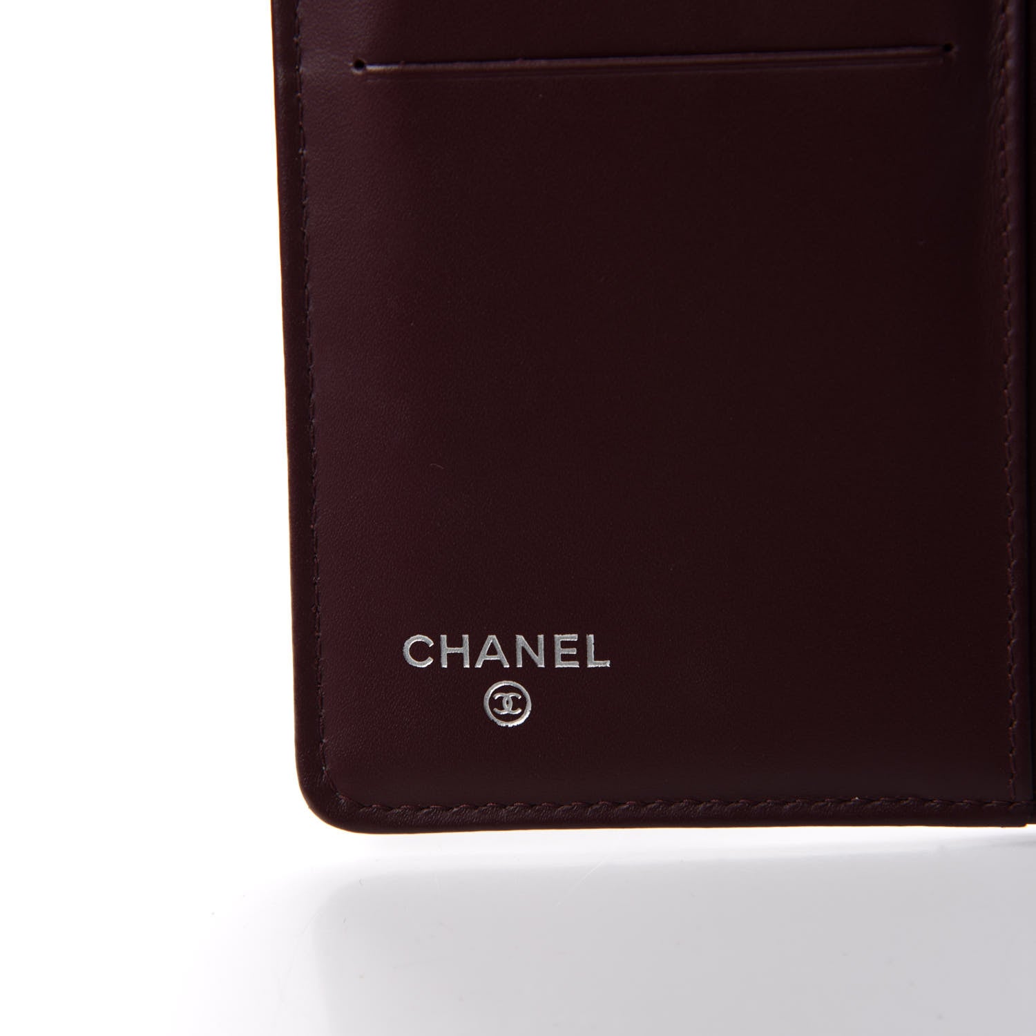 Chanel Metallic Calfskin Quilted Yen Wallet Charcoal 6 of 8