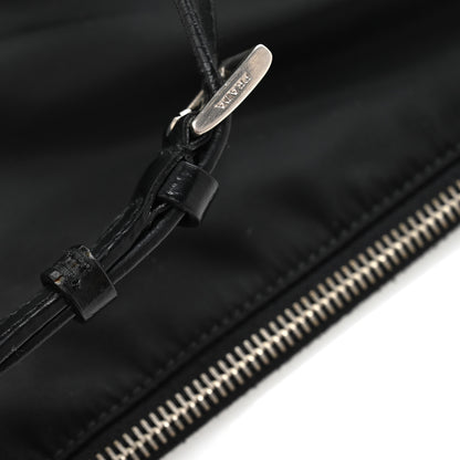 Prada Tessuto Nylon Soft Calf Shoulder Bag Black Black 12 of 13