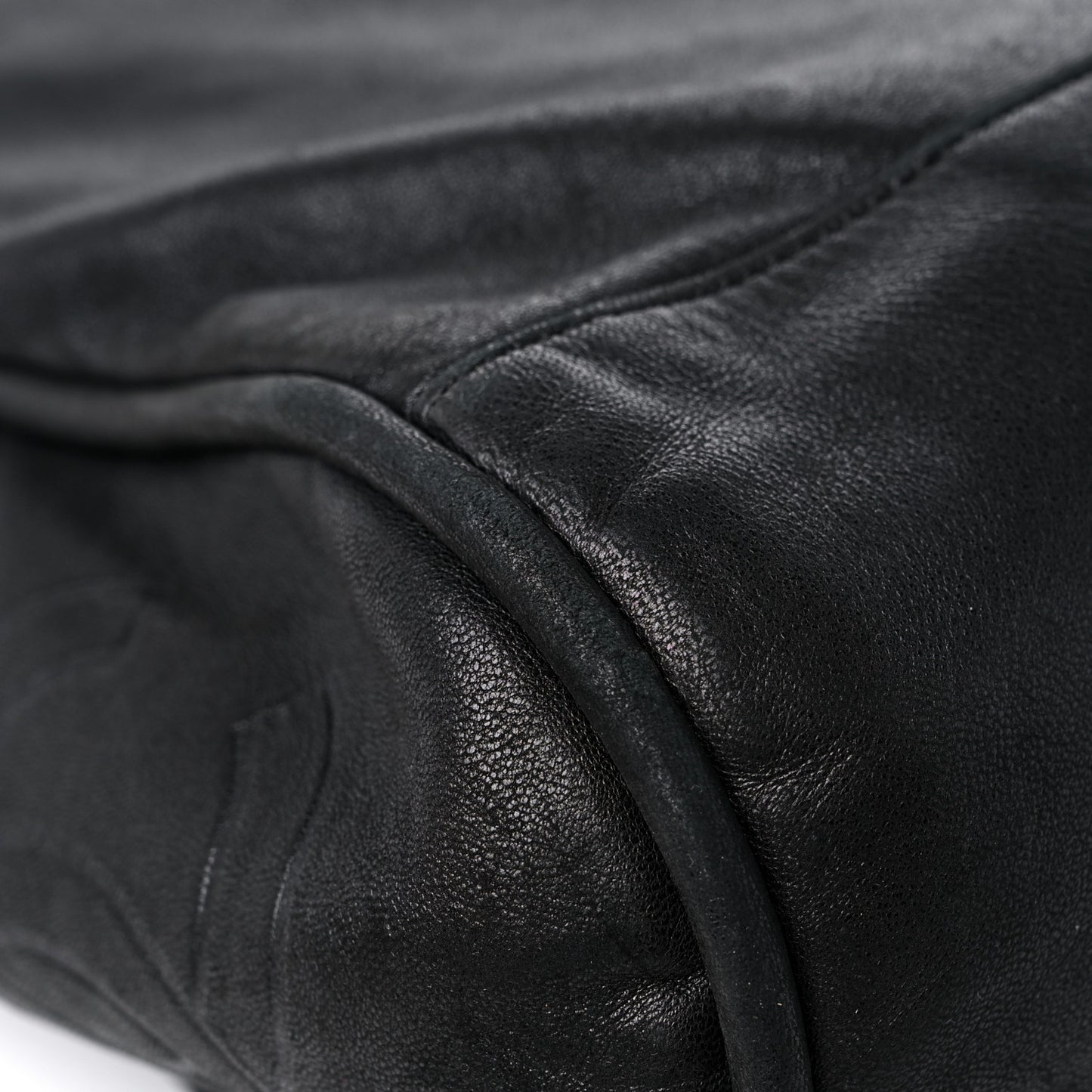 Lambskin Large Ultimate Soft Tote Black