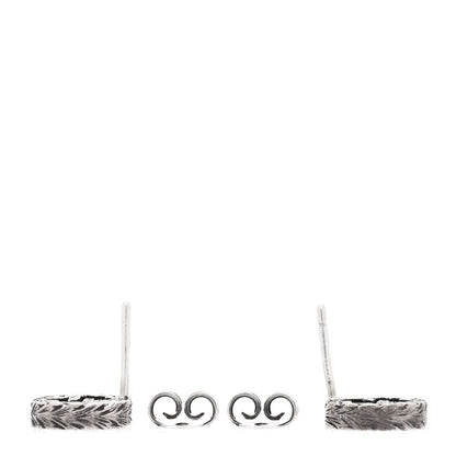 Gucci Sterling Silver Textured Interlocking G Stud Earrings 3 of 5