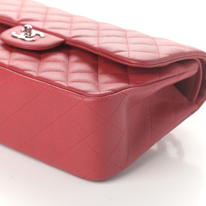 Chanel Caviar Quilted Jumbo Double Flap Red 10 of 10