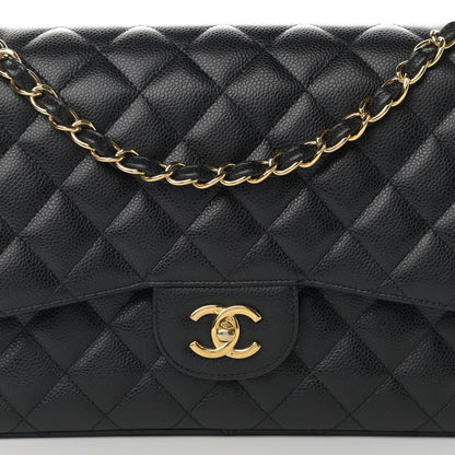 Chanel Caviar Quilted Jumbo Double Flap Black 8 of 12