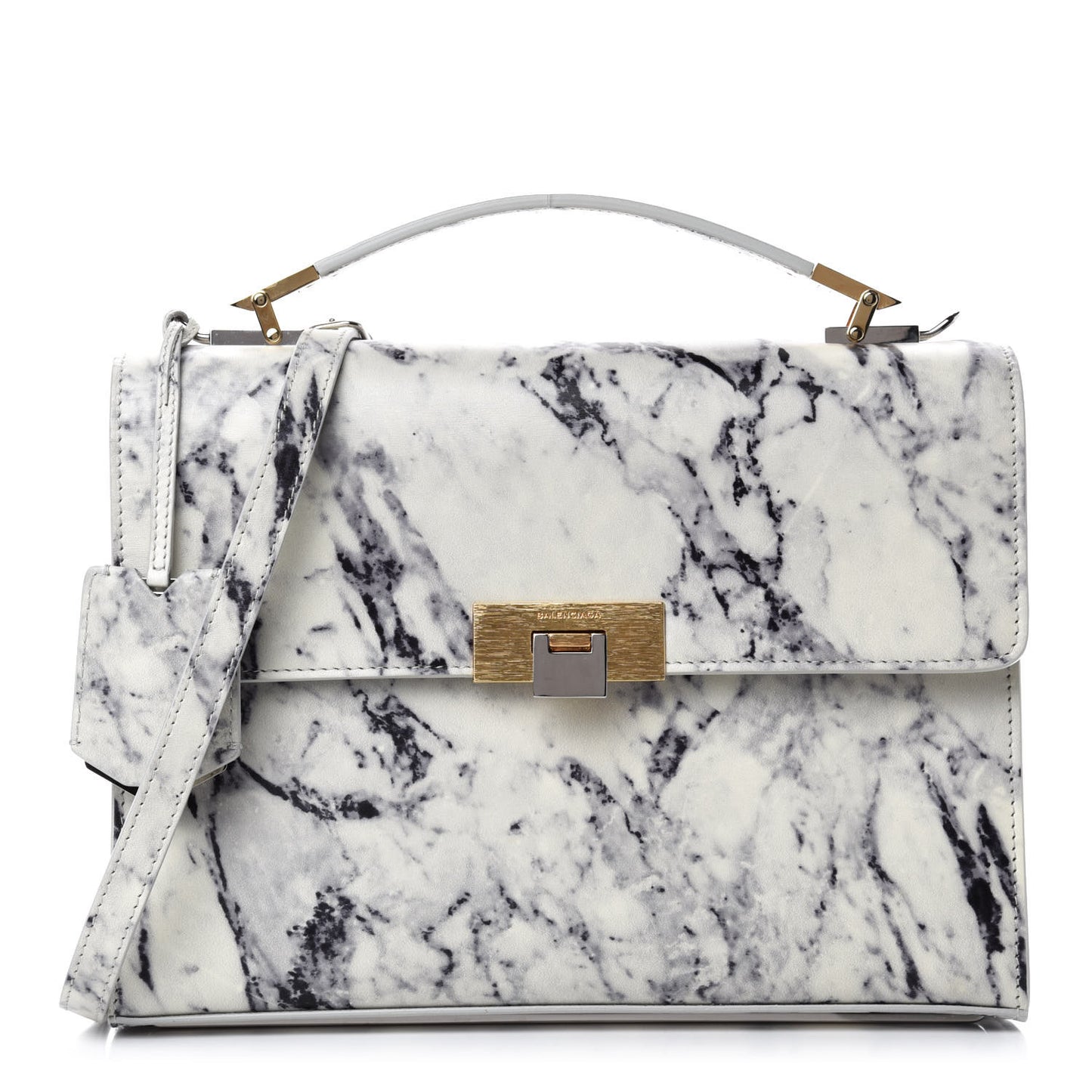 Veau Marbre Le Dix S New Cartable Briefcase Blanc Marbre Black