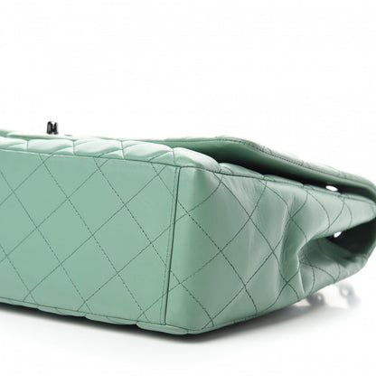 Chanel Lambskin Quilted Maxi Single Flap Green 7 of 11