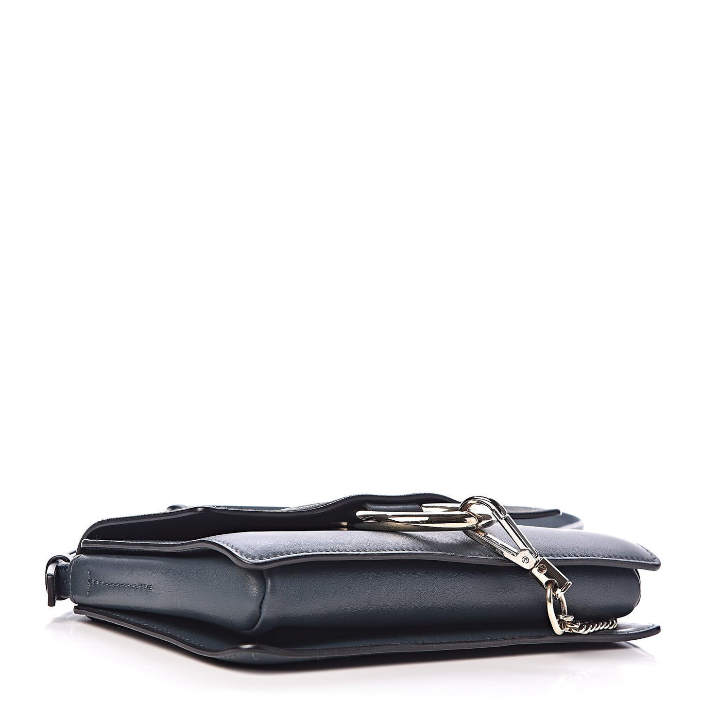 Suede Calfskin Small Faye Shoulder Bag Majolica Blue