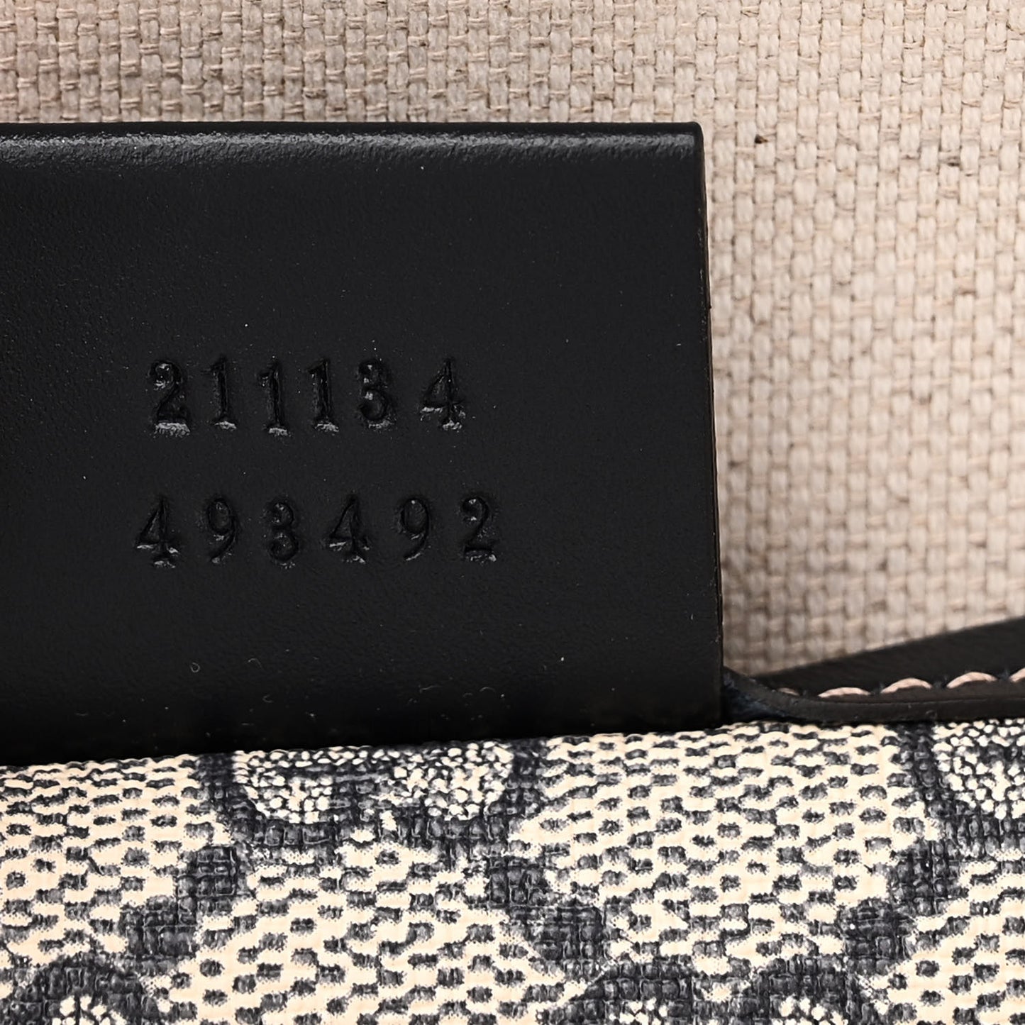 GG Plus Monogram Medium Signature Web Loop Tote Navy