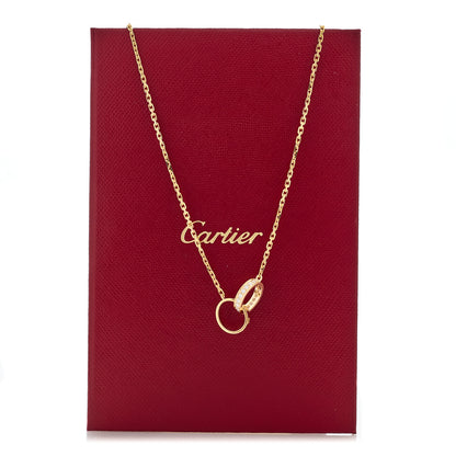 Cartier 18K Yellow Gold Diamond Interlocking LOVE Necklace 8 of 8