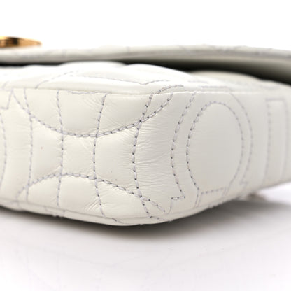 Salvatore Ferragamo Calfskin Quilted Gancini Mini Bag White 10 of 11