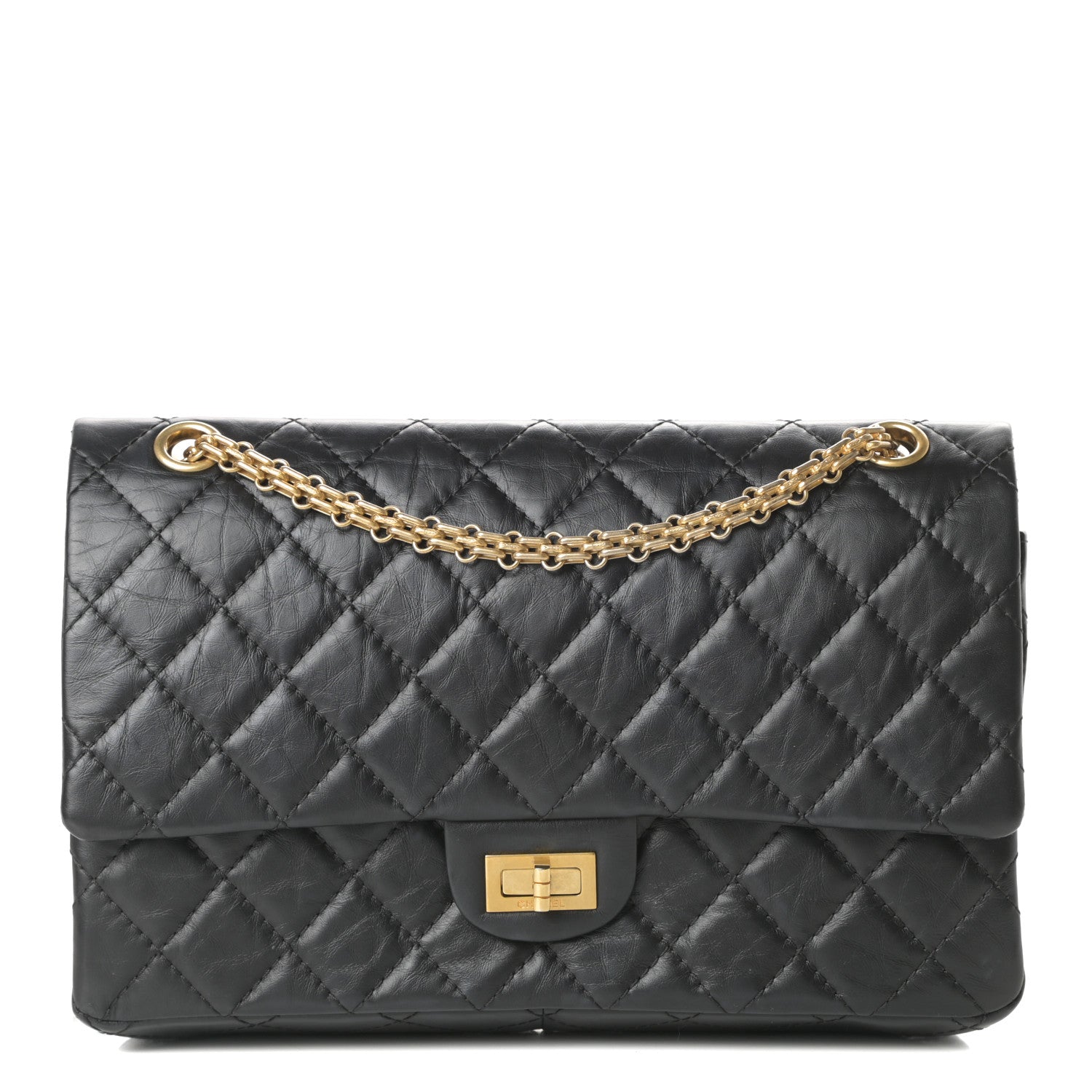 Chanel Aged Calfskin Quilted 2.55 Reissue 226 Flap Black 1 of 14