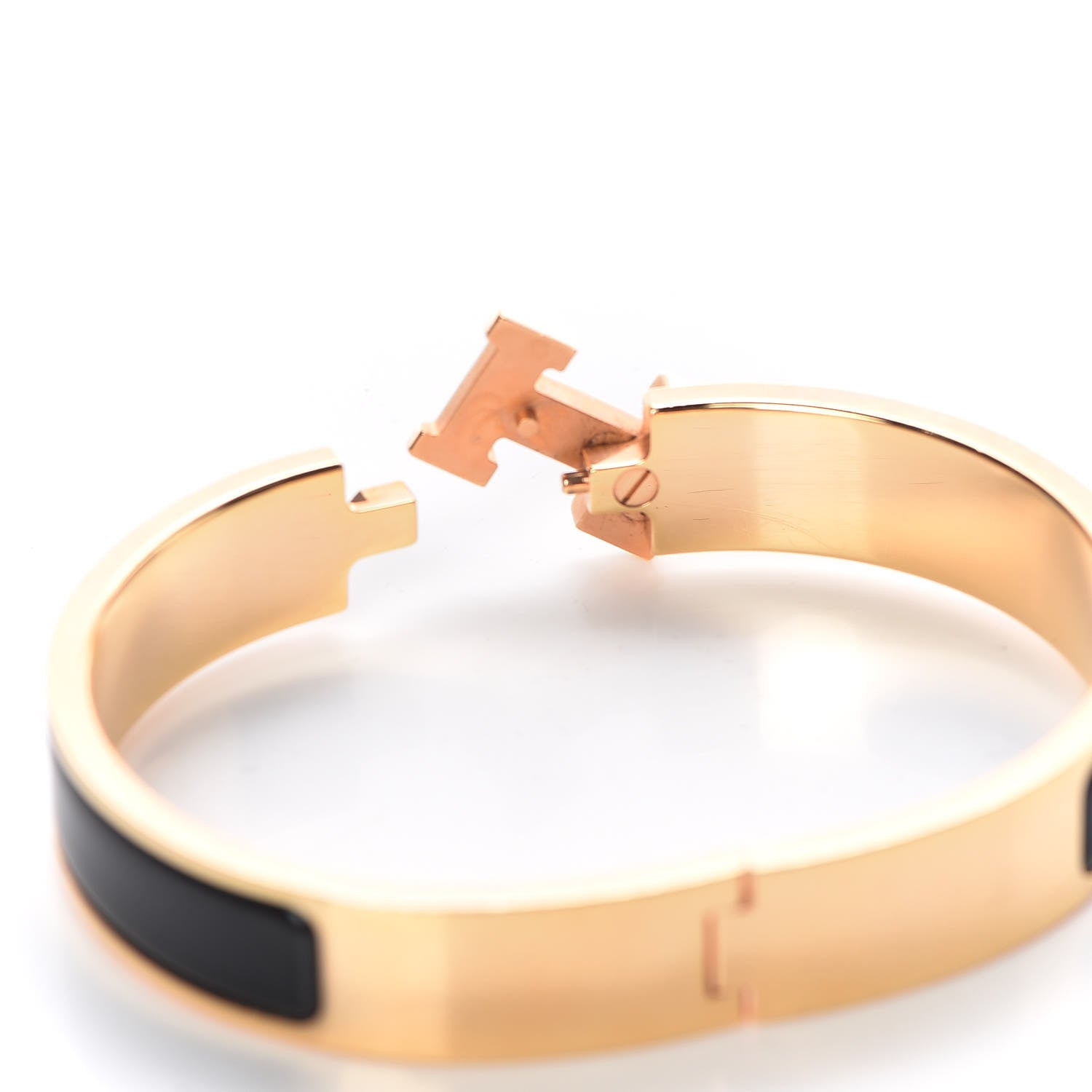 Hermes Enamel Narrow Clic Clac H Bracelet GM Black 4 of 5