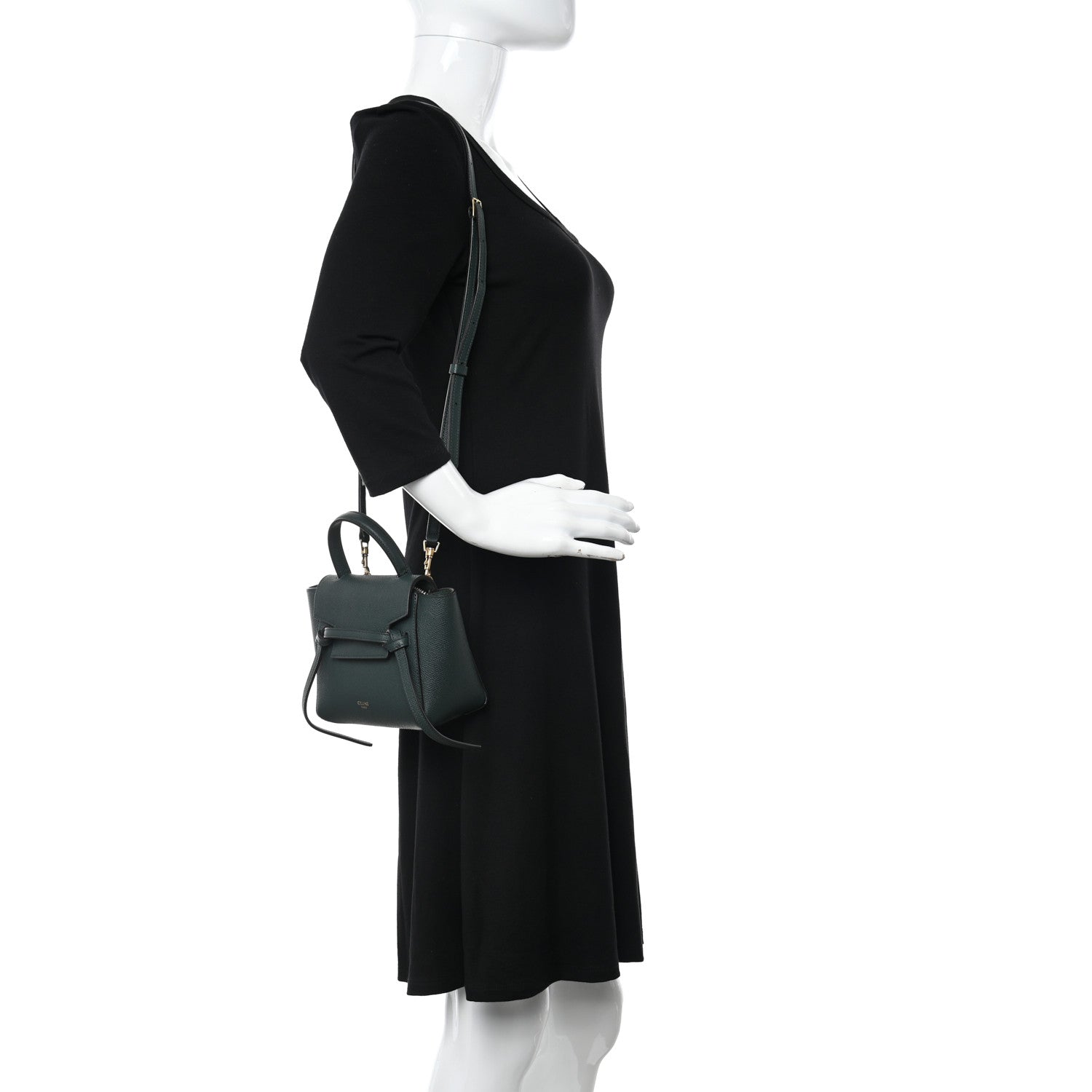 Celine Grained Calfskin Pico Belt Bag Amazone 2 of 10