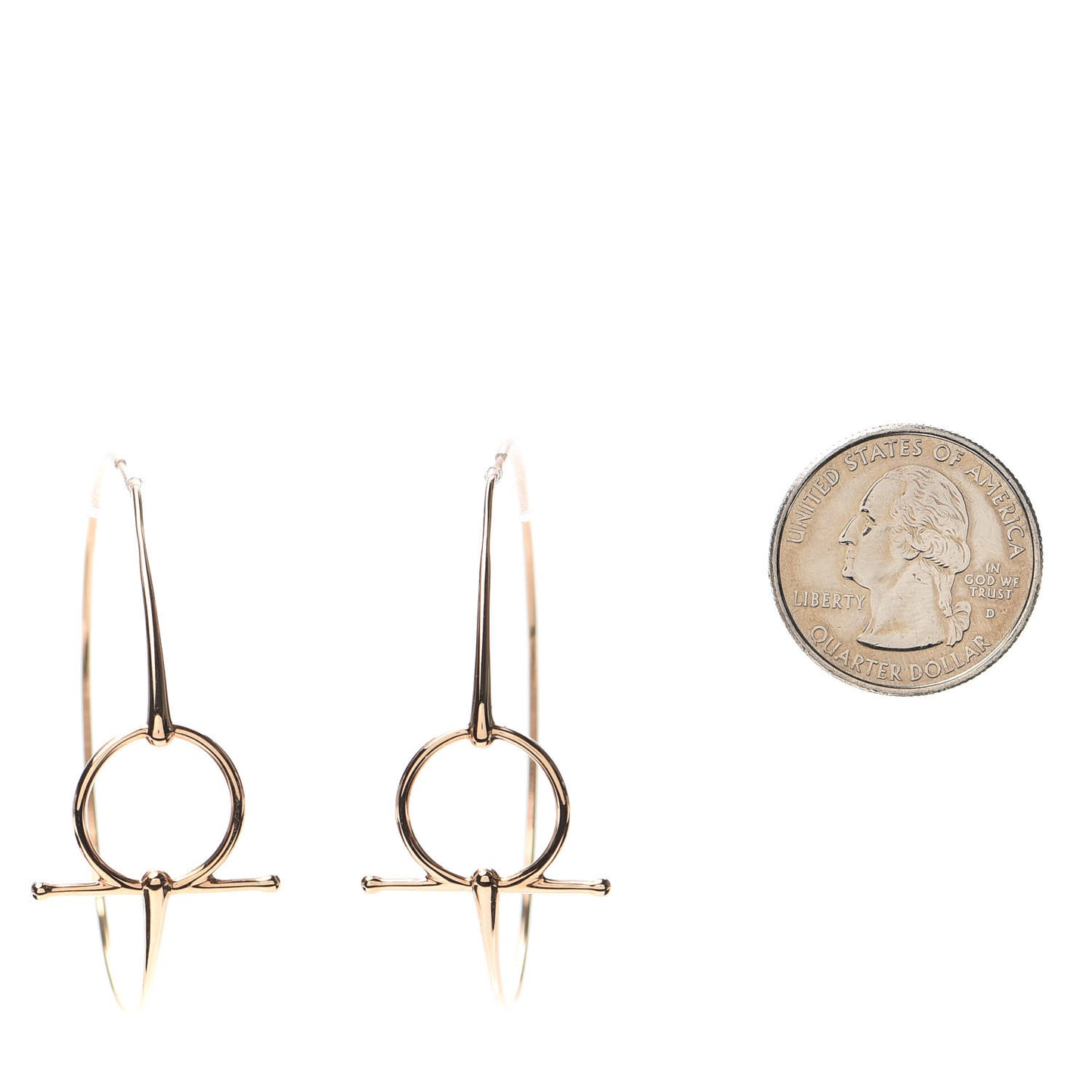 18K Rose Gold Filet D'Or Hoop Earrings