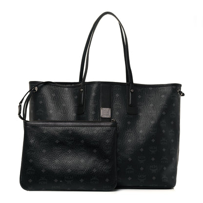 MCM Visetos Large Liz Reversible Shopper Tote Black 1 of 19