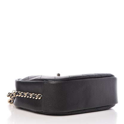 Chanel Goatskin Quilted Large Casual Trip Camera Case Bag Black 4 of 10