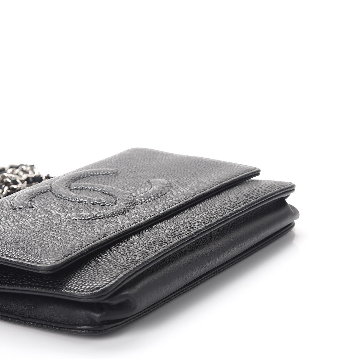 Chanel Caviar Timeless CC Wallet On Chain WOC Black 9 of 10