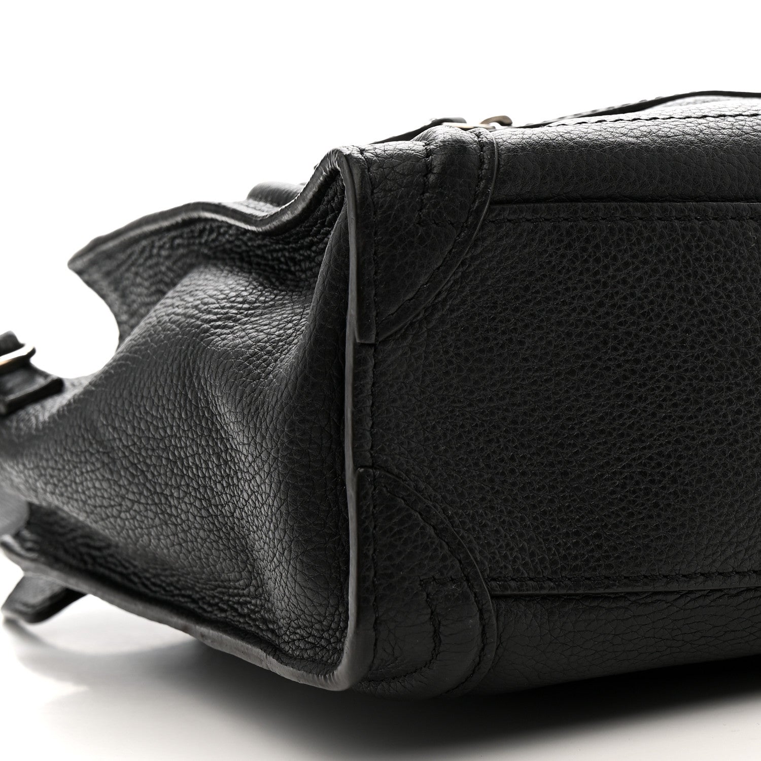 Celine Drummed Calfskin Nano Luggage Black 9 of 15