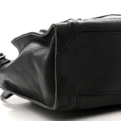 Celine Drummed Calfskin Nano Luggage Black 9 of 15
