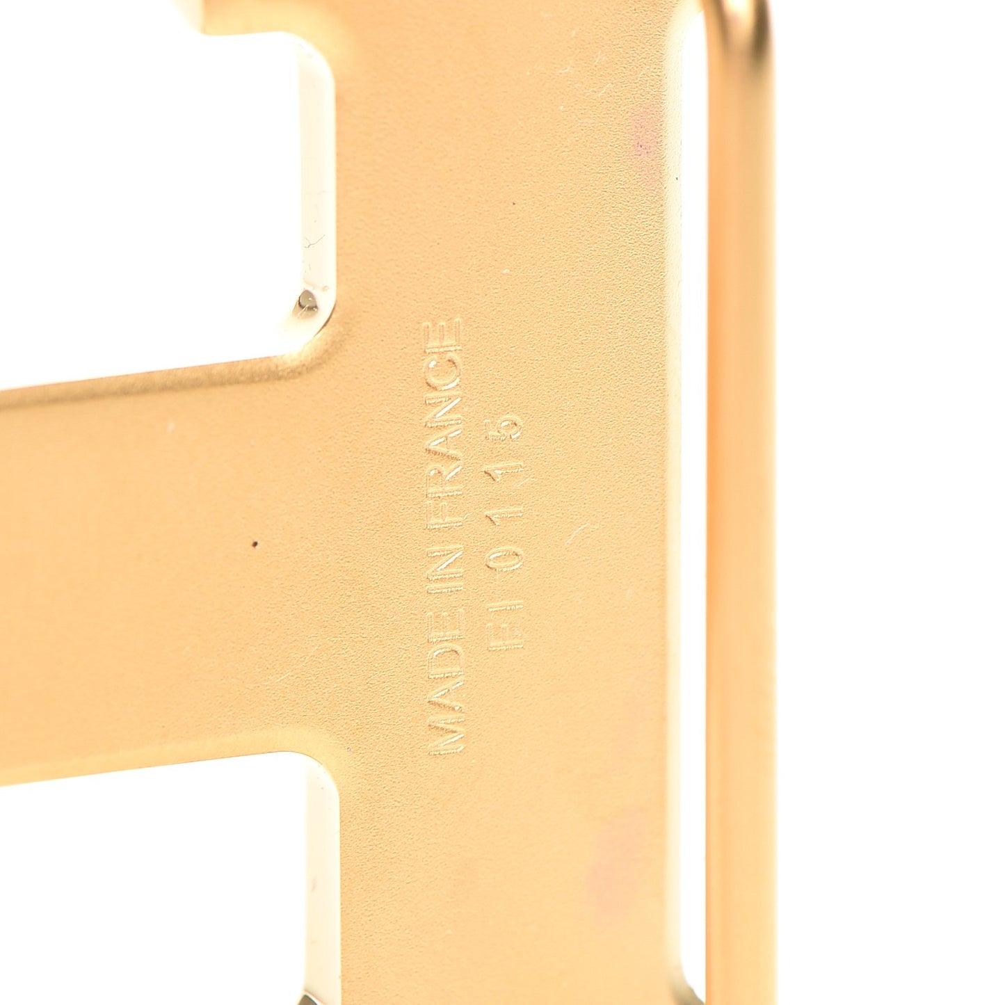 Brushed 32mm H Belt Buckle Gold