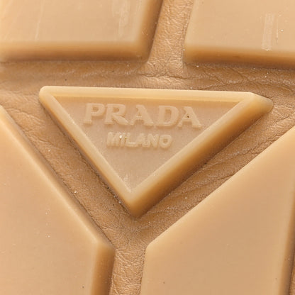 Prada Cervo Triangle Driving Loafer 39.5 Naturale 7 of 10