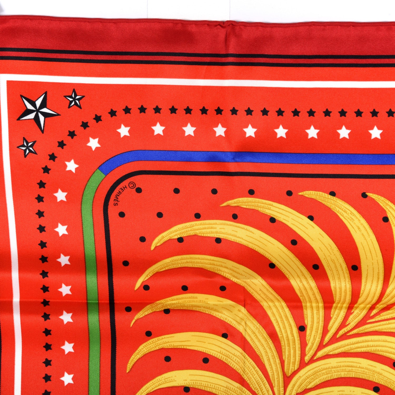 Hermes Silk Tigre Royal Scarf 70 Rouge Vieil Or Ver 4 of 4