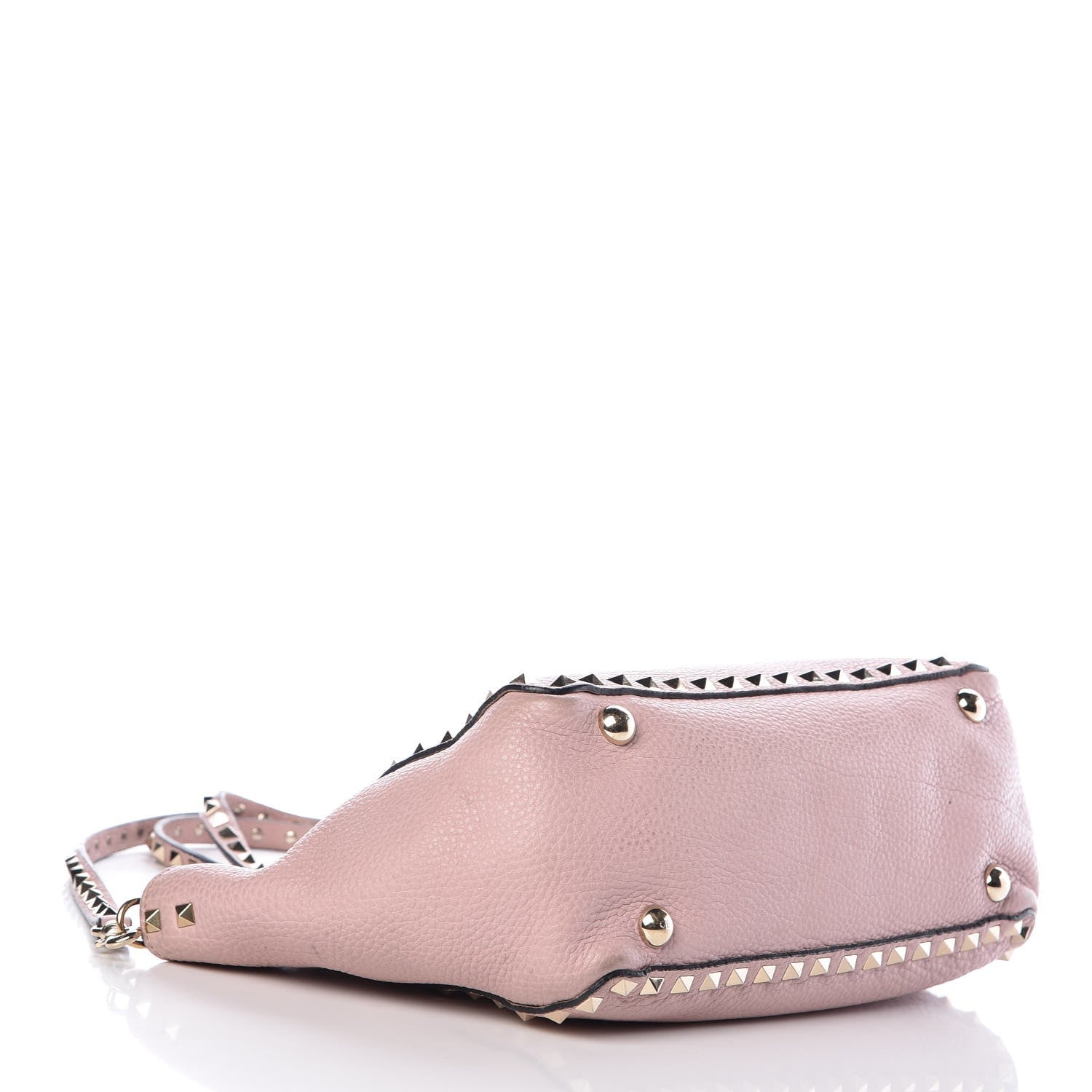 Valentino Garavani Grained Calfskin Small Rockstud Tote Water Rose 5 of 15
