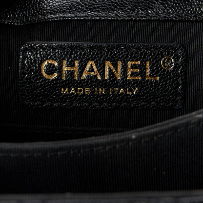 Chanel Caviar Quilted North South Boy Flap Black 6 of 12