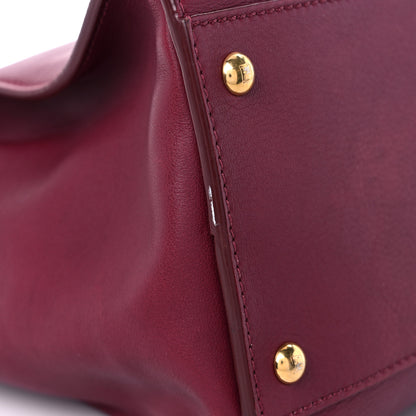 Fendi Vitello Dolce Marmol Large Peekaboo Iconic Satchel Bordeaux Graphite 13 of 17