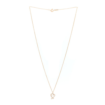 Tiffany 18K Rose Gold Diamond Mini Paloma Picasso Loving Heart Pendant Necklace 3 of 5
