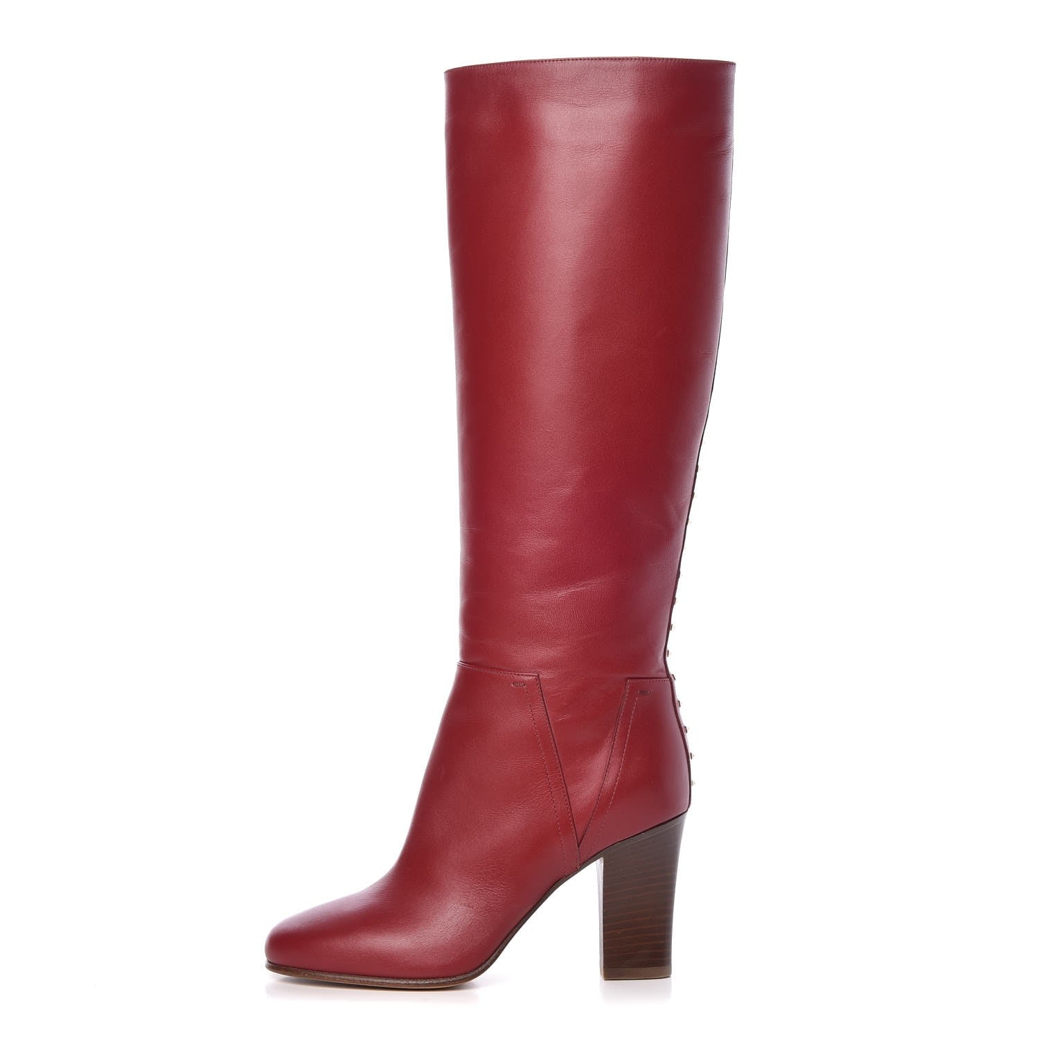 Valentino Garavani Vitello Lovestud Knee High 85mm Boots 36 Rosso Valentino 1 of 11
