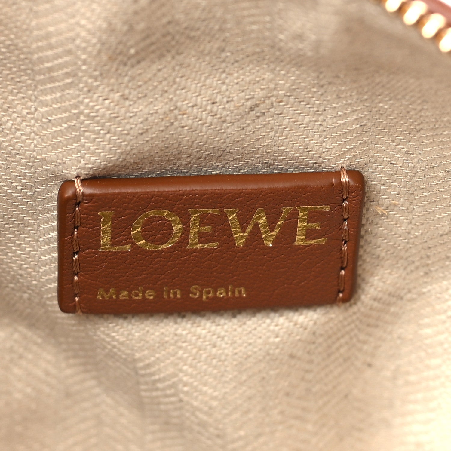 Loewe Jacquard Anagram Calfskin Small Cubi Bag Tan Pecan 6 of 8