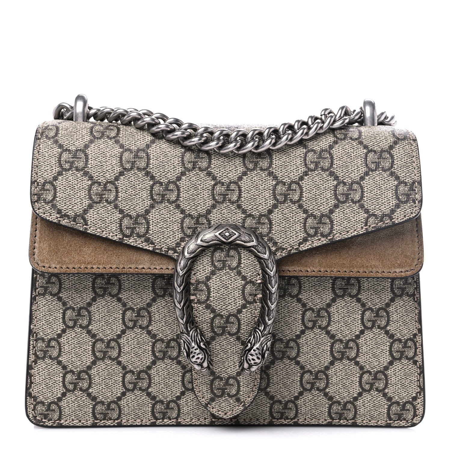 Gucci GG Supreme Monogram Mini Dionysus Shoulder Bag Taupe 1 of 9